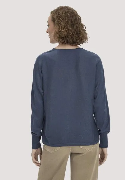 hessnatur hessnatur Pullover Oversize aus TENCEL Lyocell und Bio-Baumwolle, Graphitblau, – Produktbild 2 von 4