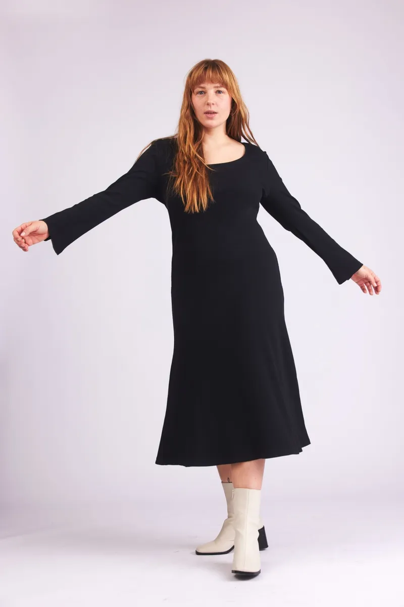Baìge the Label Baìge the Label Damen vegan Kleid Birdie, Schwarz, – Produktbild 2 von 2