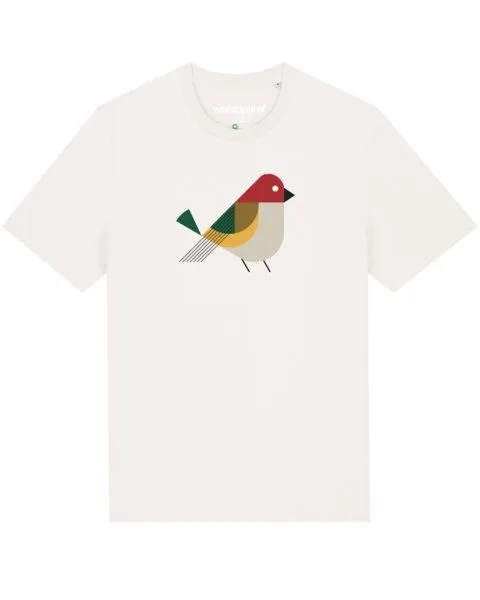 watapparel watapparel T-Shirt Vogel, Off white, – Produktbild 1 von 4