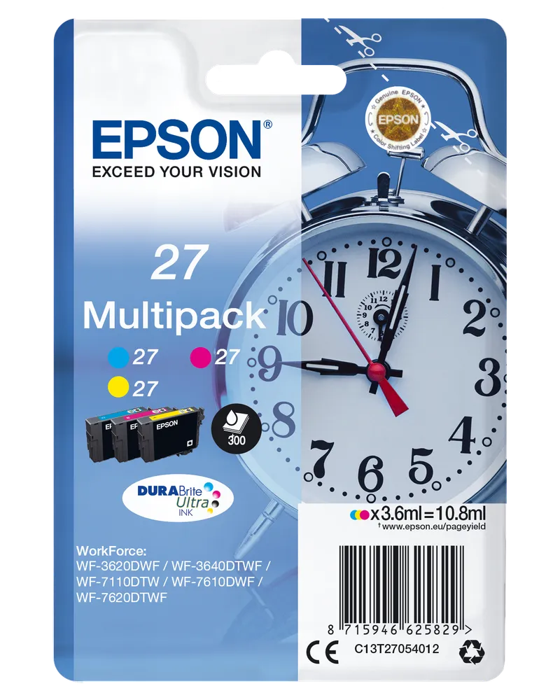 Epson Epson 3er-Set Tintenpatronen T2705 cyan, magenta, gelb – Produktbild 1 von 2