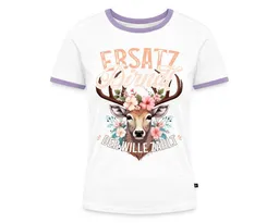Spreadshirt T-Shirt Ersatz Dirndl Tracht Frauen Kontrast T-Shirt (1-tlg) Slim Fit – Produktbild 1 von 1
