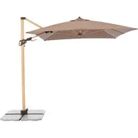 Doppler doppler Pendelschirm 'Alu Wood AX Ultra' 300 x 220 cm, Esche hell, greige – Produktbild 1 von 1