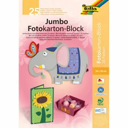 folia folia Jumbo Fotokarton-Block 24x34cm 300g/m² 25 Blatt – Produktbild 1 von 1