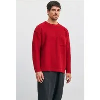 Rotholz Rotholz Herren vegan Strickpullover Gerippt Hellrot – Produktbild 1 von 1