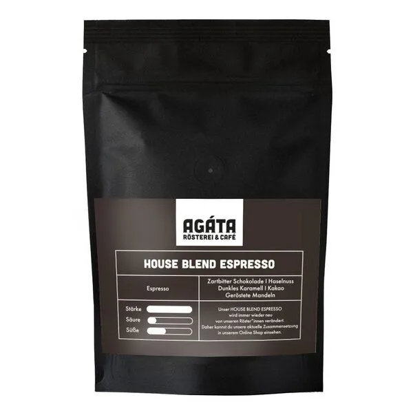AGÁTA Rösterei & Café AGÁTA Rösterei & Café House Blend Espresso, ganze Bohne, 1kg – Produktbild 1 von 2