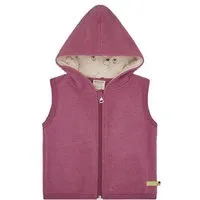 loud proud loud + proud Babys & Kinder Wollfleece-Weste mit Kapuze, GOTS-zertifiziert, Grape(rosa), – Produktbild 1 von 1