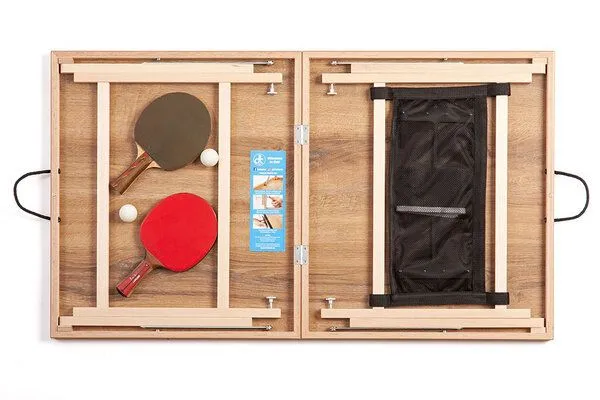 DISH TENNIS DISH TENNIS DER KLEINE BRAUNE Mobile Mini Tischtennisplatte - MADE IN AUSTRIA – Produktbild 3 von 4