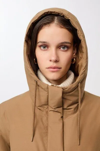 LangerChen LangerChen Lange Jacke mit Kapuze und Eco Daune, Oak (braun), – Produktbild 4 von 4