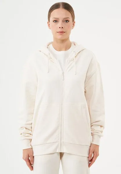 ORGANICATION ORGANICATION ESSENTIALS-JUNDA-Unisex Soft Touch Sweatjacke aus Bio-Baumwolle, Off white, – Produktbild 1 von 4