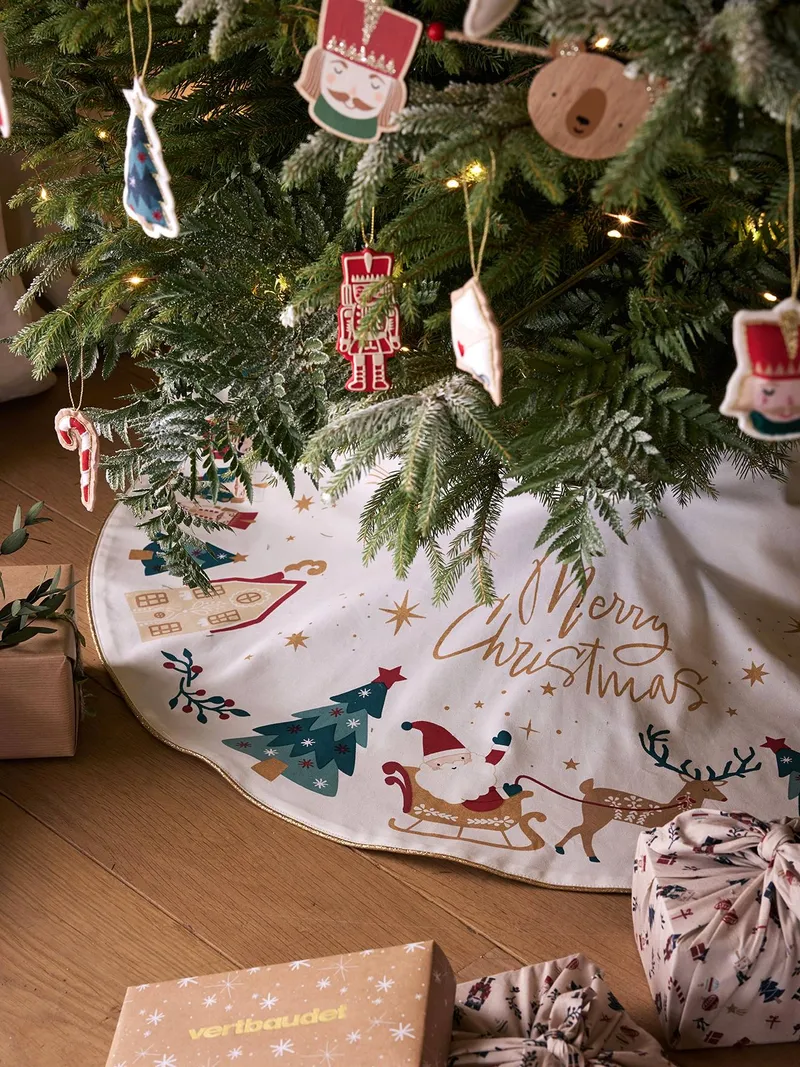 Vertbaudet Vertbaudet Weihnachtsbaum-Teppich Nussknacker, Weiß, – Produktbild 1 von 4