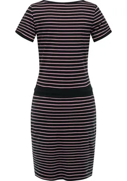 ragwear ragwear Sommerkleid Baomi gestreiftes Damen Minikleid mit Taillenkordel und Taschen – Produktbild 1 von 1