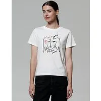 watapparel watapparel T-Shirt Frauen Peace Love, Off white, – Produktbild 1 von 1
