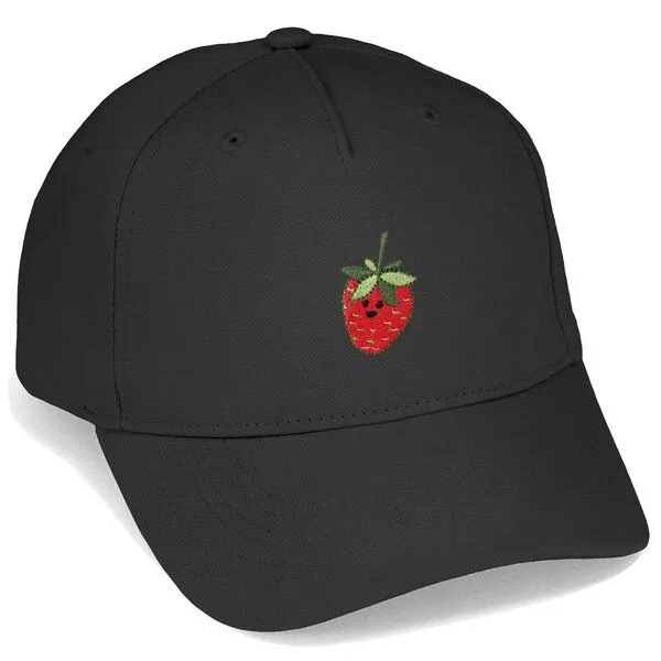LIGARTI Bestickte Cap – Erdbeere – LIGARTI Tiermanufaktur, Schwarz, – Produktbild 1 von 4