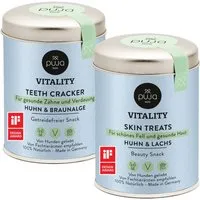 PUJA PUJA Doppelt Fit Snacks Vitality Teeth + Skin für Hunde 2x150g – Produktbild 1 von 1