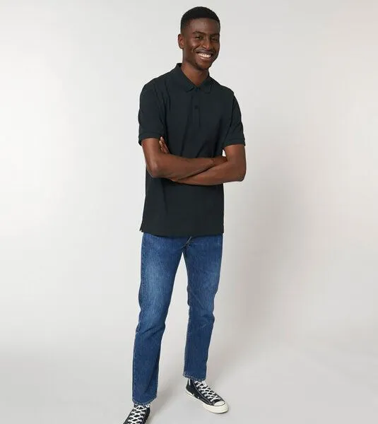 Gary Mash GARY MASH Klassisches Poloshirt Kurzarm aus Bio-Baumwolle, Schwarz, – Produktbild 3 von 4