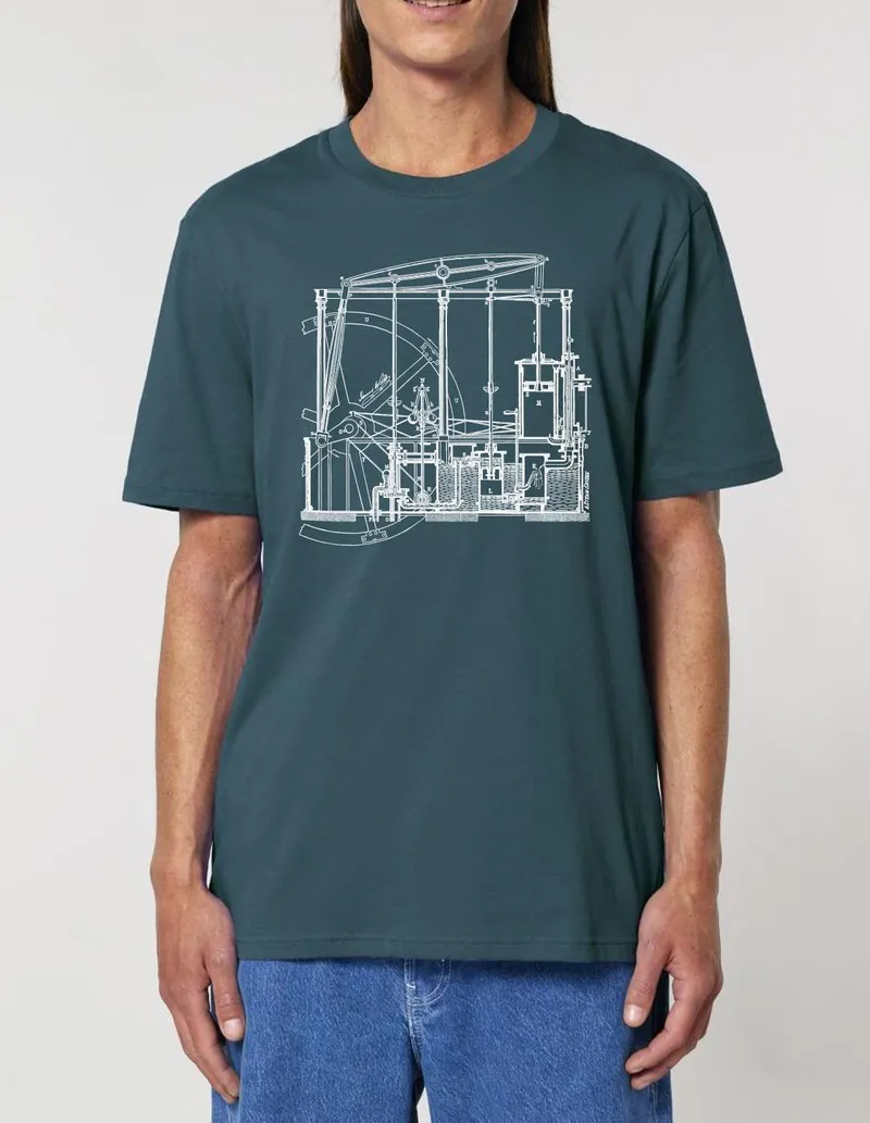 UNIPOLAR UNIPOLAR Science-T-Shirt Maschinenbau Dampfmaschine, Stargazer, – Produktbild 1 von 1