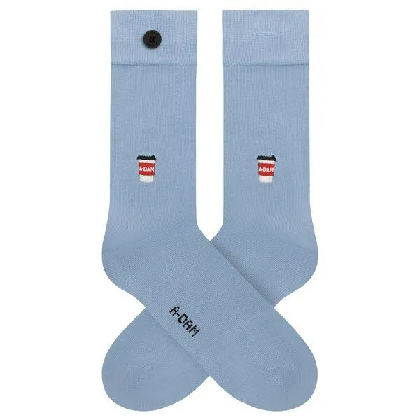 A-Dam A-Dam Hellblaue Socken Blue Coffee – Produktbild 1 von 3