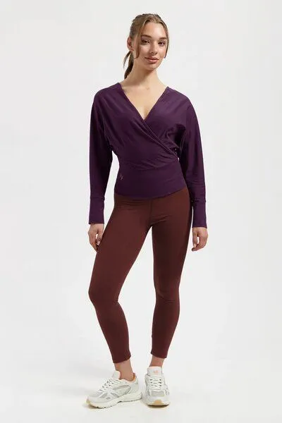 Urban Goddess Urban Goddess Ala Yoga Longsleeve Wrap Top, Bloom (lila), – Produktbild 4 von 4