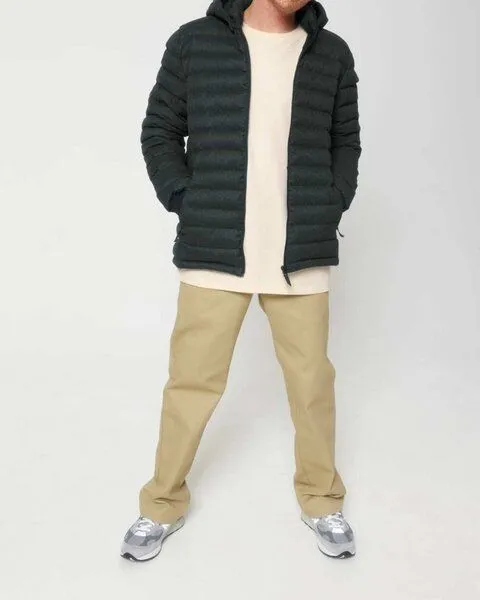 YTWOO YTWOO Herren Steppjacke im Woll-Look | komplett aus recycelten Materialen gefertigt, Dunkelgrau, – Produktbild 1 von 4
