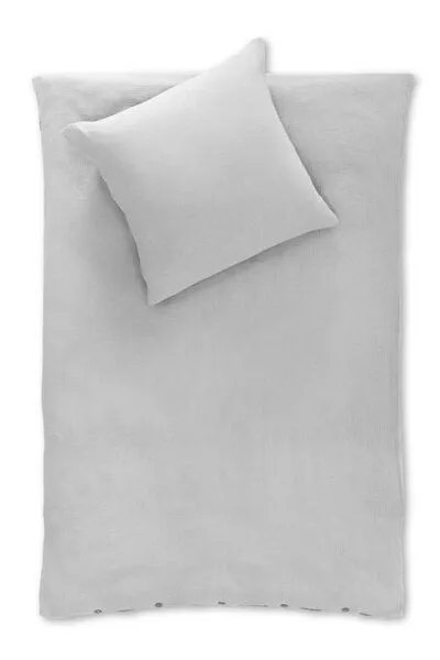 jilda-tex jilda-tex Musselin-Bettwäsche Medina 100% Bio-Baumwolle Made in Green in naturfarben, Hellgrau, – Produktbild 1 von 1