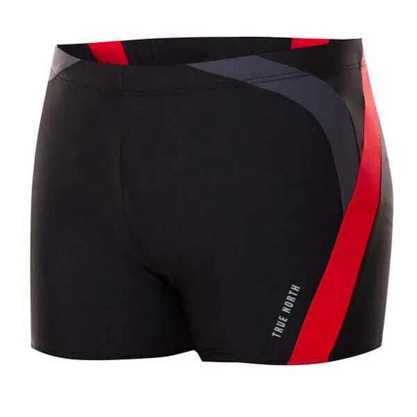 True North True North Herren Trunk Badehose ECONYL® Recycled Made in EU Schnelltrocknend, Schwarz-rot, – Produktbild 1 von 1