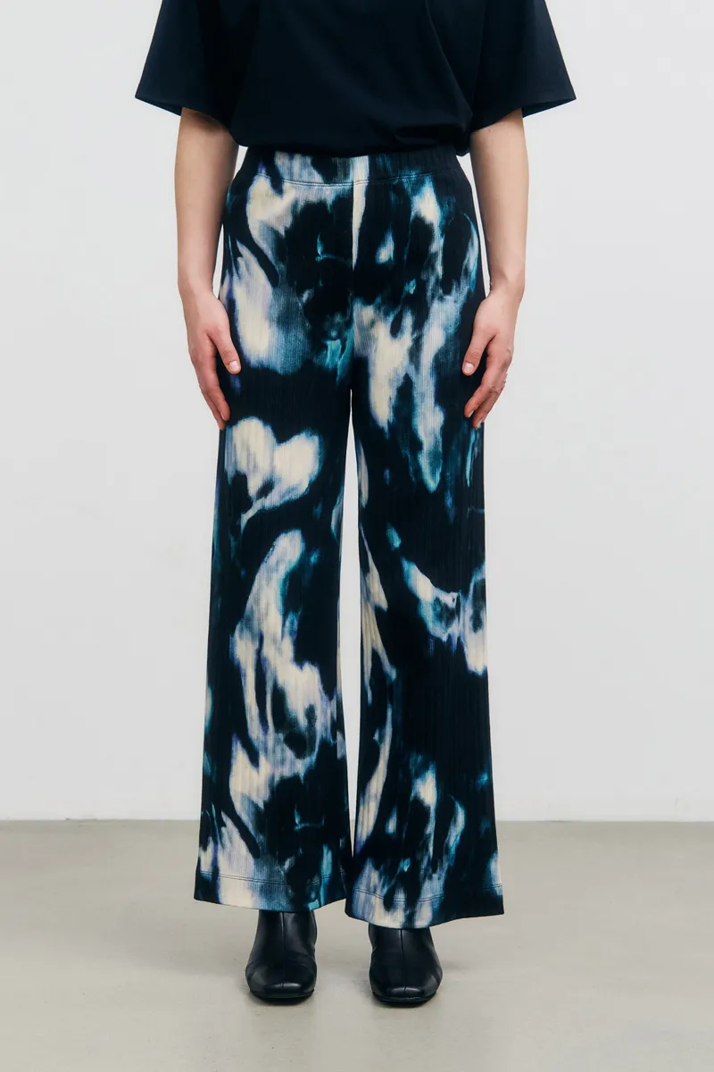 Rotholz Rotholz Damen vegan Hose Ribbed Tie Dye True Black, Schwarz, – Produktbild 2 von 2