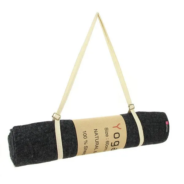 GLOBO Fair Trade GLOBO Fair Trade Matte Yoga, Wollfilz, Dunkelgrau, – Produktbild 2 von 2