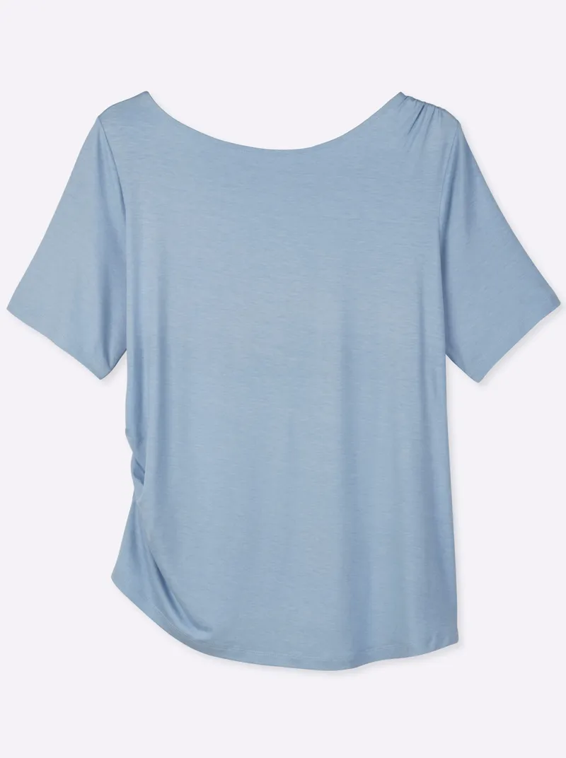 sheego Shirt bleu, Bleu, – Produktbild 1 von 2