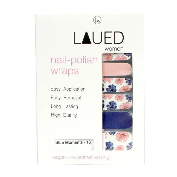 Vargu Vargu LAUED vegane Nagelfolien flower mood, Blue moments, – Produktbild 3 von 4