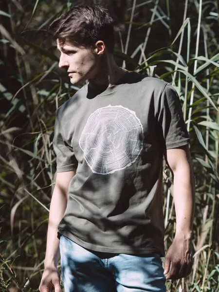 Life-Tree Life-Tree Organic Fairwear Shirt Men Khaki BigSlice, Gelb, – Produktbild 3 von 4