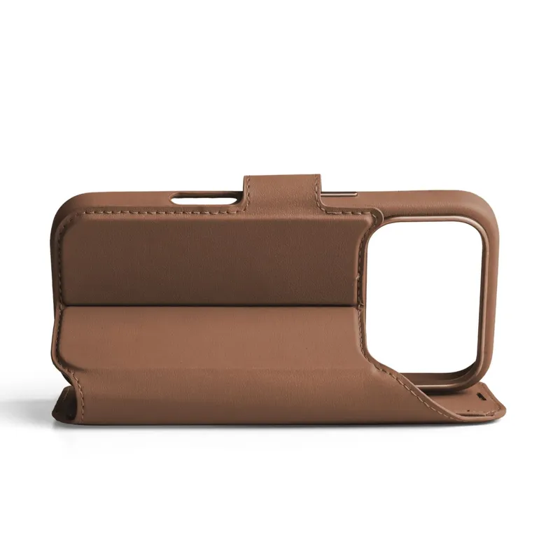 VONMÄHLEN Vonmählen Vegan Leder Folio für iPhone 17 Pro Max Braun iPhone 17 Pro Max Lederimitat – Produktbild 1 von 2