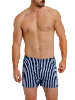 Haasis Bodywear Haasis Bodywear Herren Jersey Boxer Streifen, mit Knopfleiste, 2er Pack, Single-Jersey – Produktbild 1 von 1