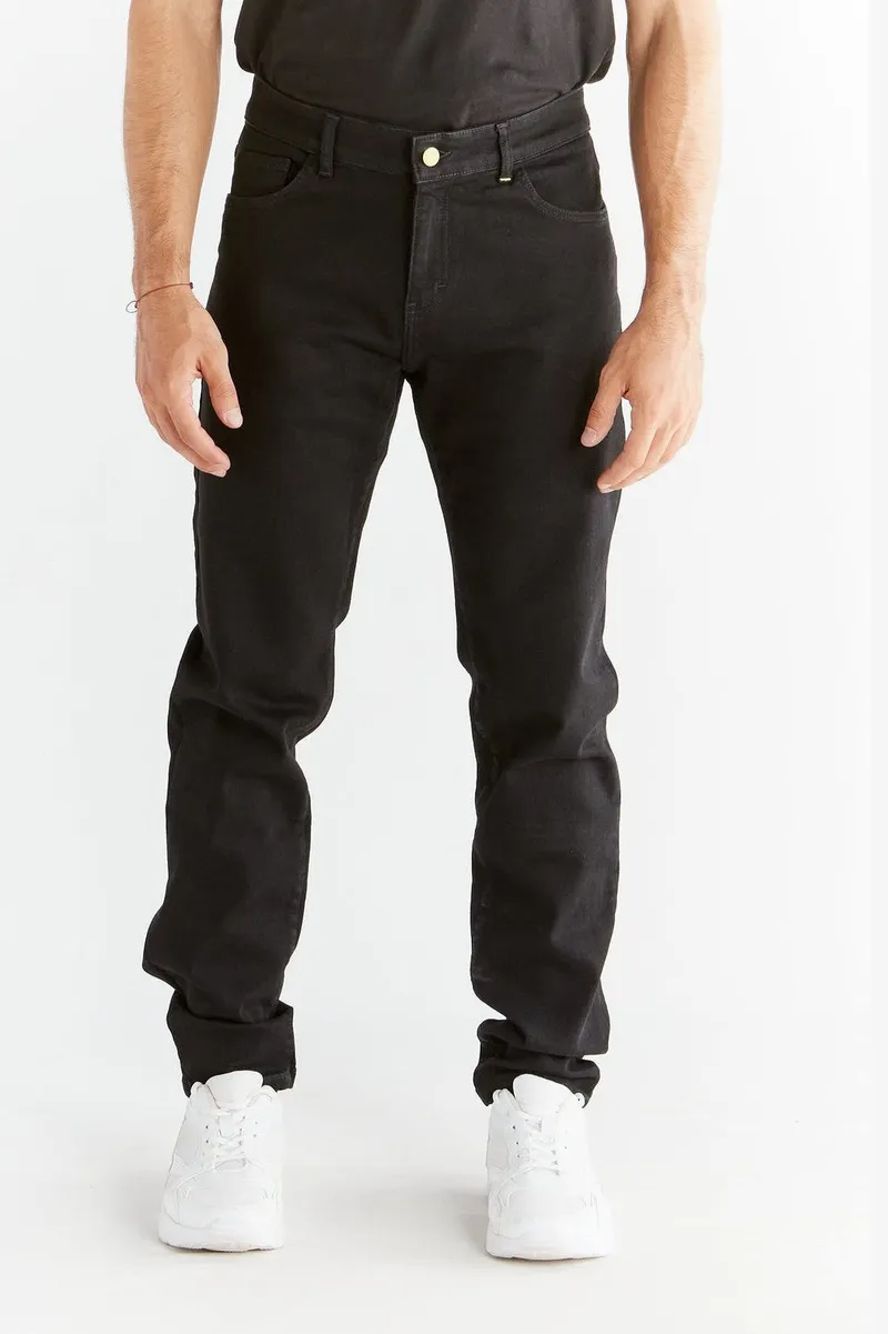 Evermind Evermind Herren vegan Jeans Stretch Slim Coal Schwarz, Schwarz, – Produktbild 2 von 2
