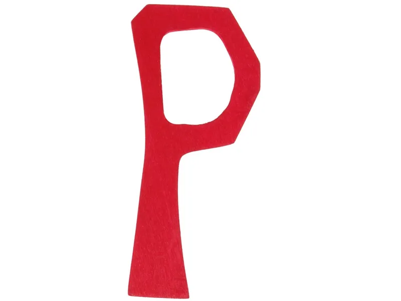 Grimms Grimms Anthroposophisches P Buchstabe aus Lindenholz, bunt lasiert Maße 7,5 x 6 x 1 cm, Rot, – Produktbild 1 von 1