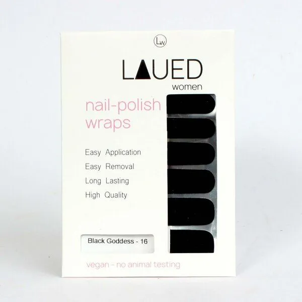 Vargu Vargu LAUED vegane Nagelfolien solid statement, Black goddess, – Produktbild 3 von 4