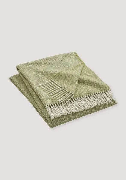 hessnatur hessnatur Mix Plaid LIA aus Bio-Baumwolle mit Bio-Lambswool, Limonensorbet, – Produktbild 3 von 3
