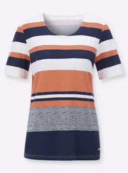 Witt Kurzarmshirt papaya-marine-bedruckt – Produktbild 1 von 1