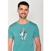 GreenBomb GREENBOMB Animal Beach Bear Guide - Sportliches T-Shirt aus Bio-Baumwolle / hochwertiger Print / GOTS / Fair & Vegan, Türkis (turkis), – Produktbild 1 von 1