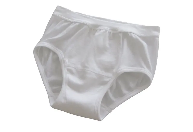 HERMKO Inkontinenzslip 993265 Inkontinenz Slip mit Weichbund aus Bio-Baumwolle Feinripp, Weiß, – Produktbild 3 von 5