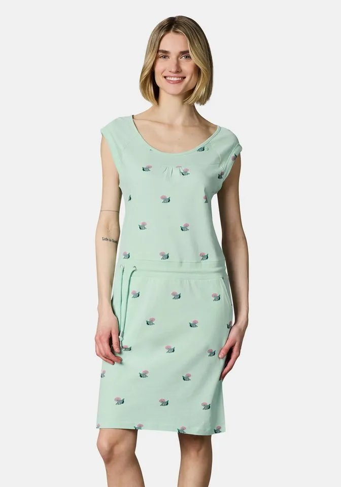 ragwear ragwear Sommerkleid Penellope Print YOUMODO leichtes Strand-Kleid mit stylischem Print, Grün, – Produktbild 1 von 5