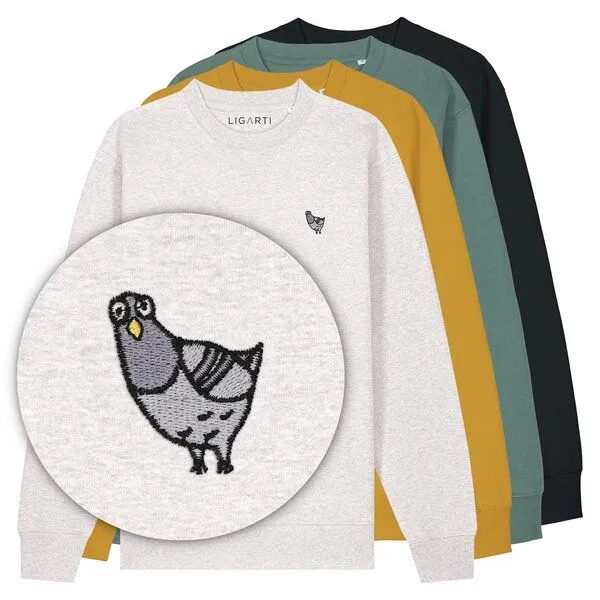 LIGARTI Bestickter Pullover – Claude – LIGARTI Tiermanufaktur, Senfgelb, – Produktbild 2 von 2