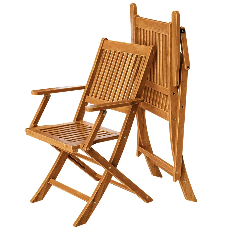 Casaria® Garten-Sitzgruppe 3-tlg Akazienholz – Produktbild 2 von 2