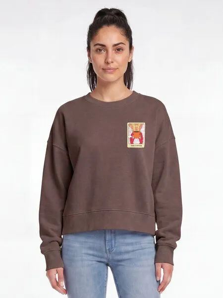 watapparel watapparel Sweatshirt Frauen Tarot The Coffee, Mocha, – Produktbild 2 von 2