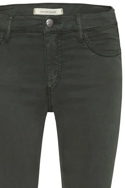 Wunderwerk Wunderwerk Damen Hose, elastisch, "Josy high flex", Dunkel grün (black khaki), – Produktbild 3 von 3