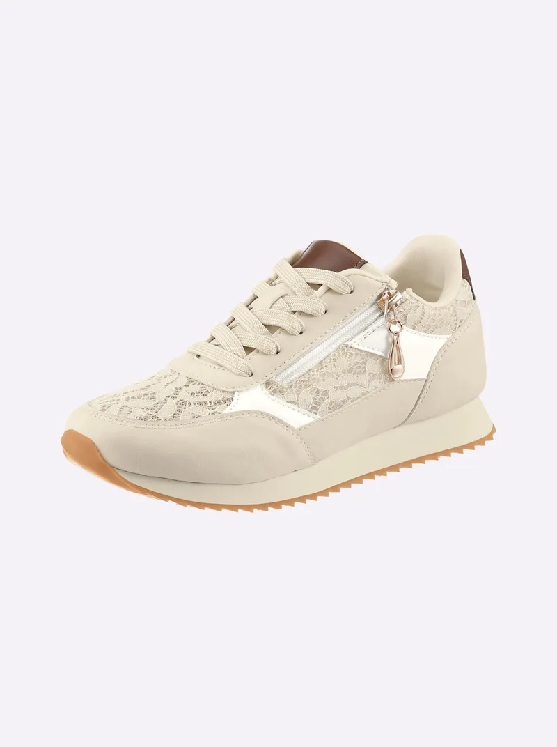 heine Sneaker creme-cognac, Creme-cognac, – Produktbild 1 von 3
