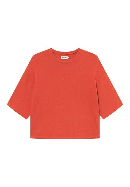 Givn Berlin Givn Berlin Sweater GBSELMA aus recycelter Baumwolle, Dark orange, – Produktbild 2 von 4