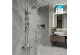 Hansgrohe Hansgrohe Wannenarmatur Vernis Blend Wannenmischer Set mit Aloni Handbrause und Regendusche (Spar-Set) Einhebel Badewannenarmatur, chrom oder schwarz matt – Produktbild 1 von 1