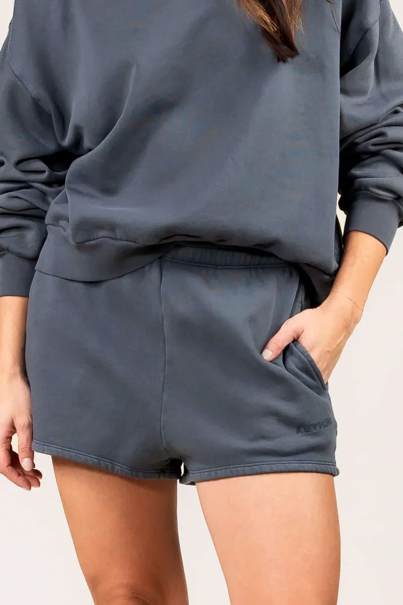 Kuyichi Kuyichi Damen vegan Kurze Hose Megan Grey, Dunkelgrau, – Produktbild 2 von 2