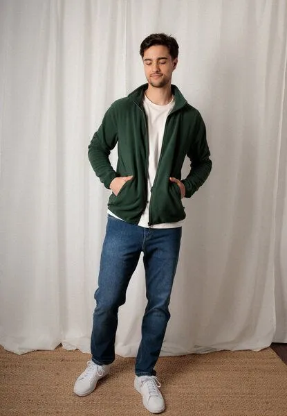 TORLAND TORLAND Herren Basic Fleecejacke ZEDAN, Grün (forest green), – Produktbild 4 von 4