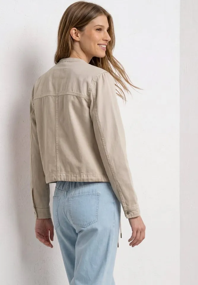 STREET ONE Blouson mit Rundhalsausschnitt, Beige, – Produktbild 2 von 5